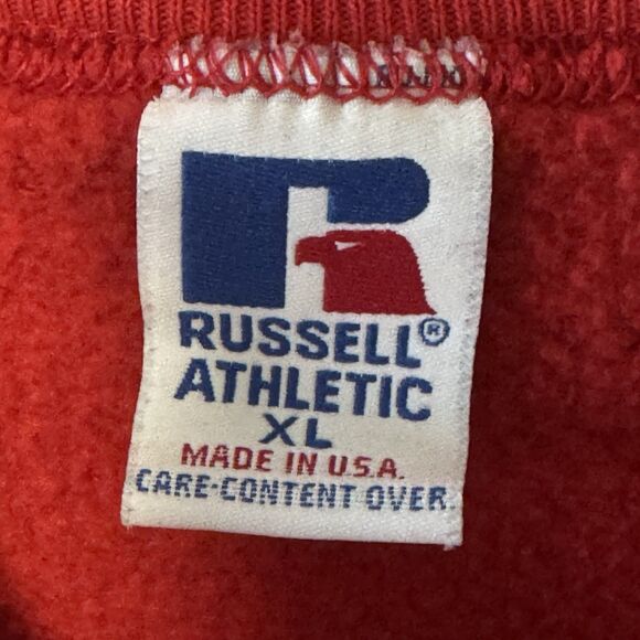 Vintage SDSU San Diego State Aztecs Russell Athletic Pullover Sweatshirt Red XL - Picture 7 of 12